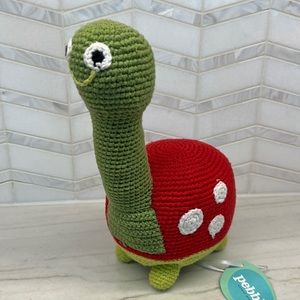New Pebble Kids Crocheted Turtle Stuffed Animal Toy